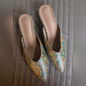 Paisley Patterned Women's Mules Size 44/US 11